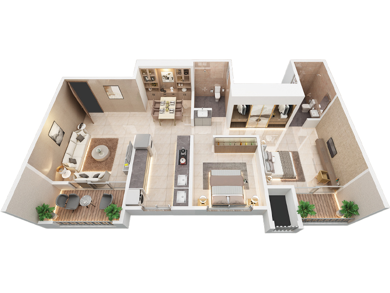 Floor plan of GK Mirai — photo gallery, images, brochure, amenities, cost sheet, price breakup, availability details, RERA number, RERA certificate, possession date, layout plan, logo, floor plan, master plan, and location map showcasing project highlights and features.